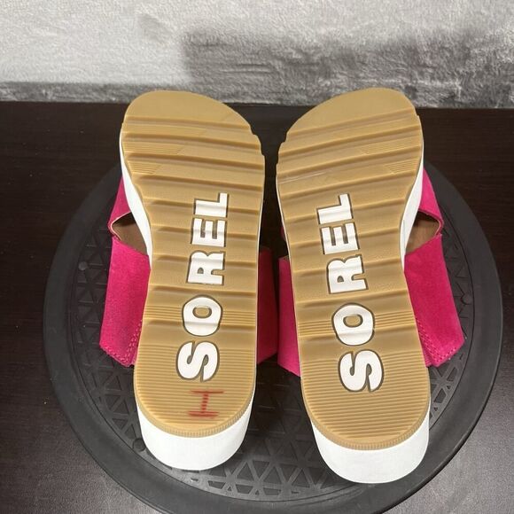 Sorel Womens Size 8 Cameron Pink Flatform Mule Casual Slip On Sandals - Picture 8 of 8